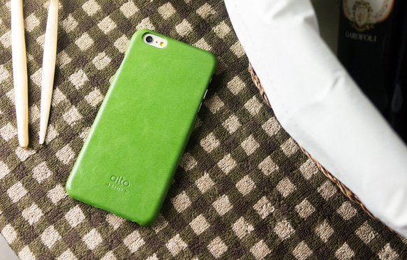 alto iPhone 6 Plus/6S Plus 真皮手機殼背蓋 Original - 草綠色 皮革 保護套 第2張的照片