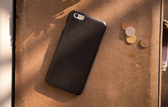 alto iPhone 6 Plus/6S Plus 真皮手機殼背蓋 Original - 黑色 皮革 保護套 第3張的照片
