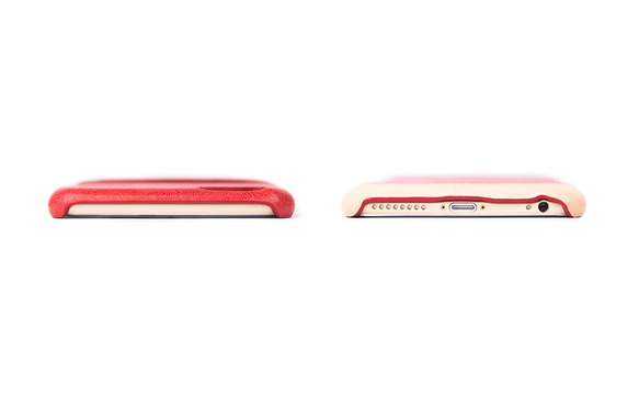 alto iPhone 6 Plus/6S Plus 真皮手機殼背蓋 Metro - 西瓜紅/本色 皮革 保護套 第10張的照片