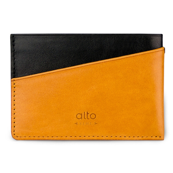 alto 輕便名片夾 Slim Card Holder - 黑色/焦糖棕 卡夾 鈔票夾 第8張的照片