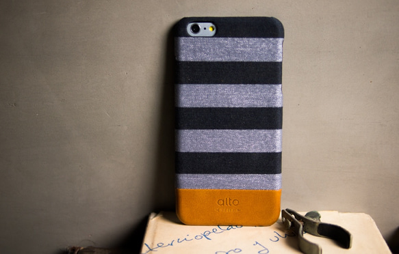 alto Denim for iPhone 6s Plus/6 Plus グレイストライプ 1枚目の画像