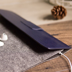 alto Leather Sleeve for iPad Pro 9.7" 海軍藍/灰色 iPad Air保護套 收納袋 第2張的照片