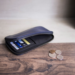 Travel Phone Wallet 革製携帯ケース – カラス黒 7枚目の画像