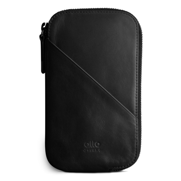 Travel Phone Wallet 革製携帯ケース – カラス黒 8枚目の画像