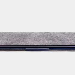 alto iPad Pro 12.9” / MacBook Air 13″ 革製 Sleeve – 紺色 / 灰色 10枚目の画像