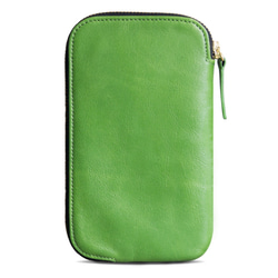 alto 皮革手機收納包 - 萊姆綠 皮革保護套 護照夾 手拿包 第9張的照片
