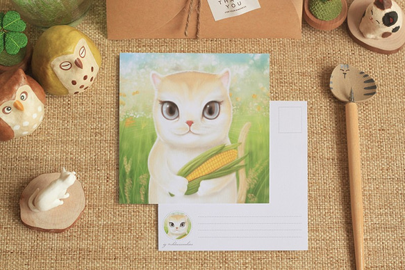"Thankful Cat" 喵明信片 第1張的照片