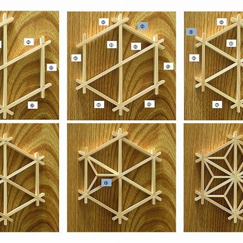 角麻組子細工(Z) 角麻柄組子細工(脚付) 角麻組子細工(Z) （組子