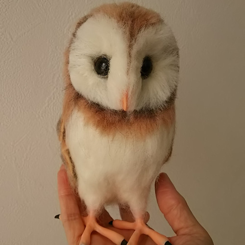 羊毛フェルト　メンフクロウ 鈴木工房／羊毛フェルトのフクロウ「メンフクロウ」 - 鳥