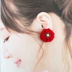 Mokomoko Pierce /耳環（紅色） 第2張的照片