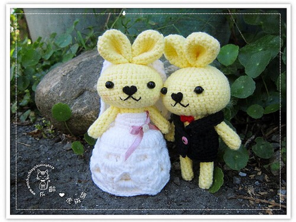 兔子．婚禮娃娃（訂製屬於您的婚禮娃娃） 第4張的照片