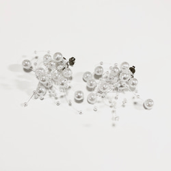 j36.mosha pearl earrings(white) 2枚目の画像