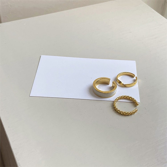 3点セット サイズ調節 自由に調整 フリーサイズ 復古指輪 可愛い女の子 リング 指輪シルバー リング プレゼント 3枚目の画像