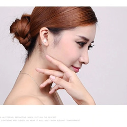 韓国のファッションのハイエンドの銀のアクセサリの女性のドリルの両面のピアスのいっぱいのドリルのピアス アクセサリー 8枚目の画像