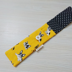 環保餐具收納袋 筷子袋 組合筷專用 狗狗 黃色款 第3張的照片