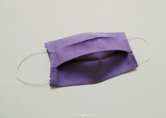 口罩布套 可搭配一般口罩 醫療口罩 可水洗 芋紫 竹節 第1張的照片