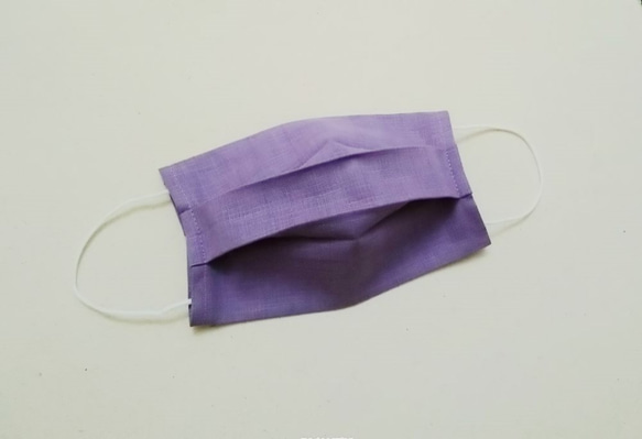口罩布套 可搭配一般口罩 醫療口罩 可水洗 芋紫 竹節 第7張的照片