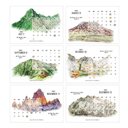 Mountains Desk Calendar 2022 　卓上山のカレンダー2022 3枚目の画像