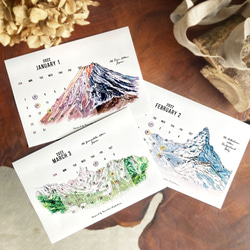 Mountains Desk Calendar 2022 　卓上山のカレンダー2022 4枚目の画像