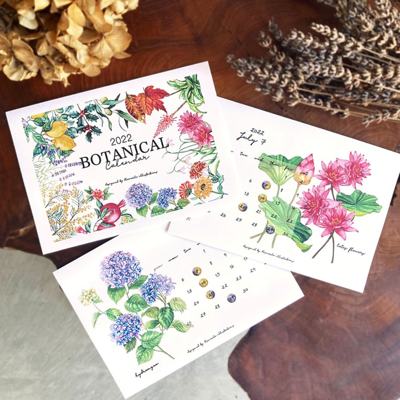 Botanical Desk Calendar 2022 卓上ボタニカルカレンダー2022 4枚目の画像