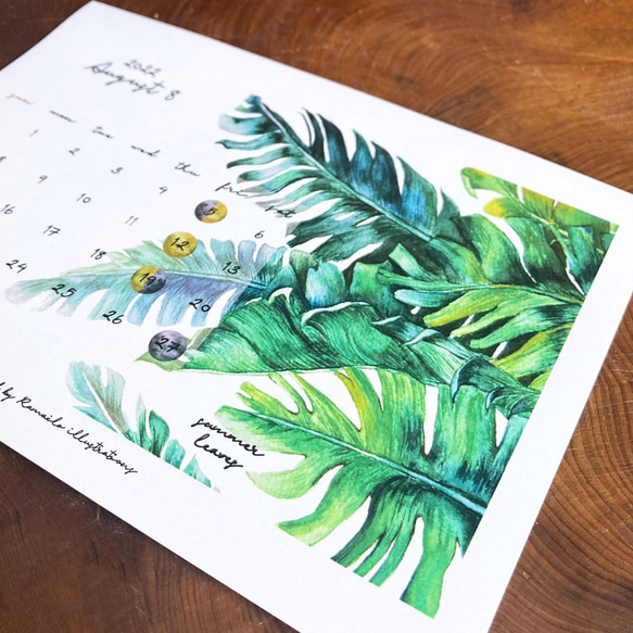 Botanical Desk Calendar 2022 卓上ボタニカルカレンダー2022 5枚目の画像