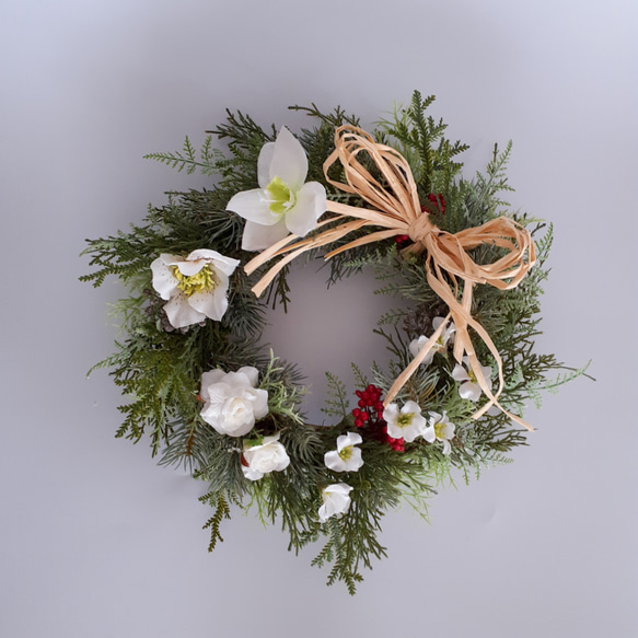 花々の可憐リース