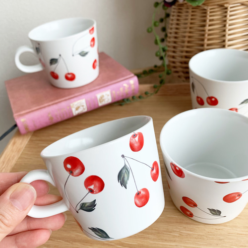 SALE♡4つセット！人気のさくらんぼシリーズ スープカップ マグカップ