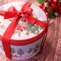 ☆数量限定販売☆クリスマス缶(大)☆冬のケーキ「カカオケーキ」も入ってます♪カカオ・マロン・りんご 4枚目の画像