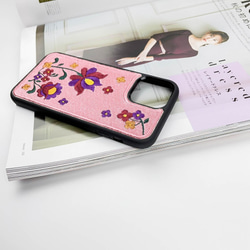 【瑪捷玫瑰花園】波爾多粉紫/刺繡手機殼/客製化 iPhone14 第5張的照片