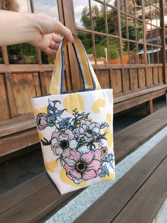 【LDOHM  Anemone Gathered Tote Bag】Original Printing&Pattern 6枚目の画像