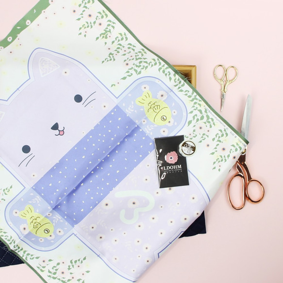 【Anemone Cat Tissue Box Cover】Original Printing & Pattern 2枚目の画像