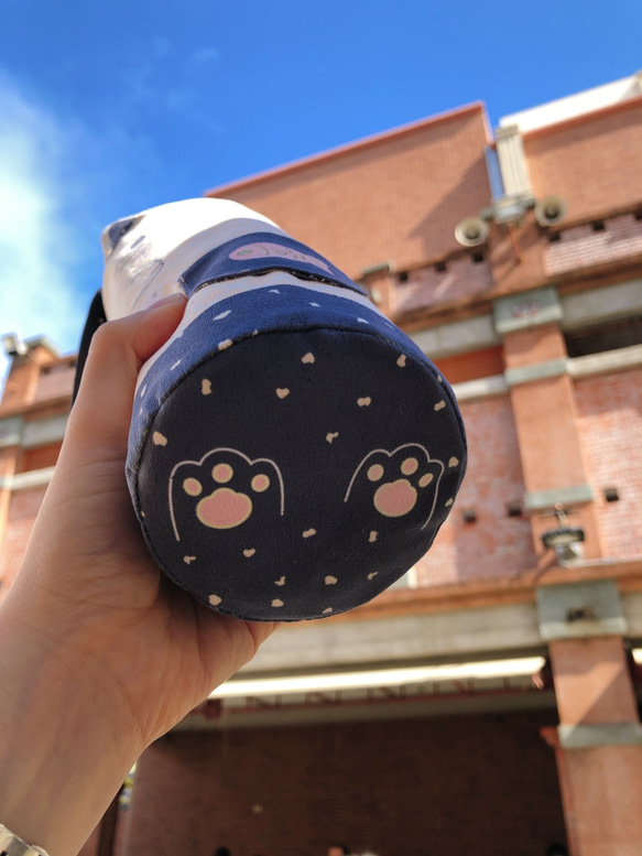 【Anemone Cat Water Bottle Tote】Original Printing & Pattern 2枚目の画像