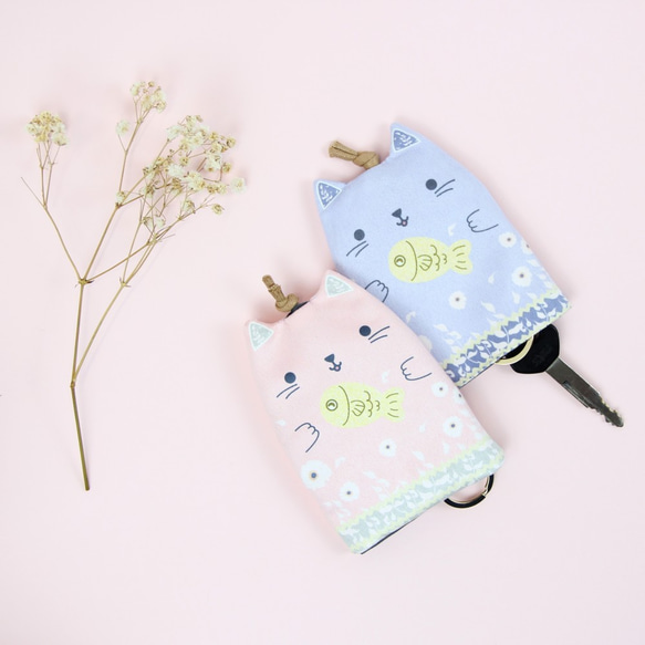 【Anemone Cat Key Cover】Original Printing & Pattern 1枚目の画像