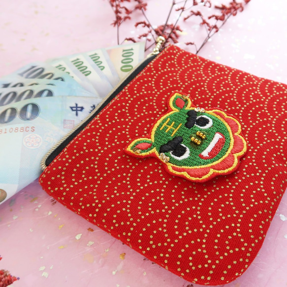 【Taiwan Lion Dance】Red Envelopes/Coin purse/Water repellent 2枚目の画像