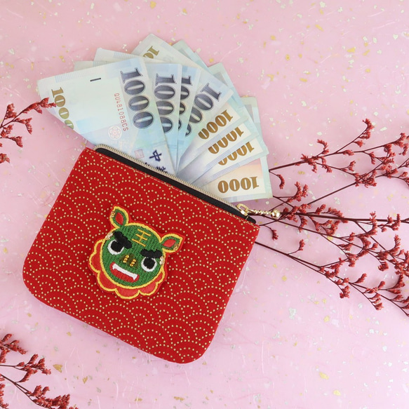 【Taiwan Lion Dance】Red Envelopes/Coin purse/Water repellent 3枚目の画像