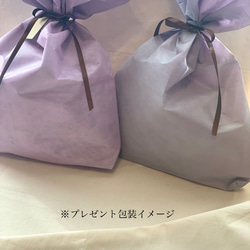【受注製作】プレゼントにも♡上品なツヤのラビットファー巾着バッグ(ブラック) 8枚目の画像