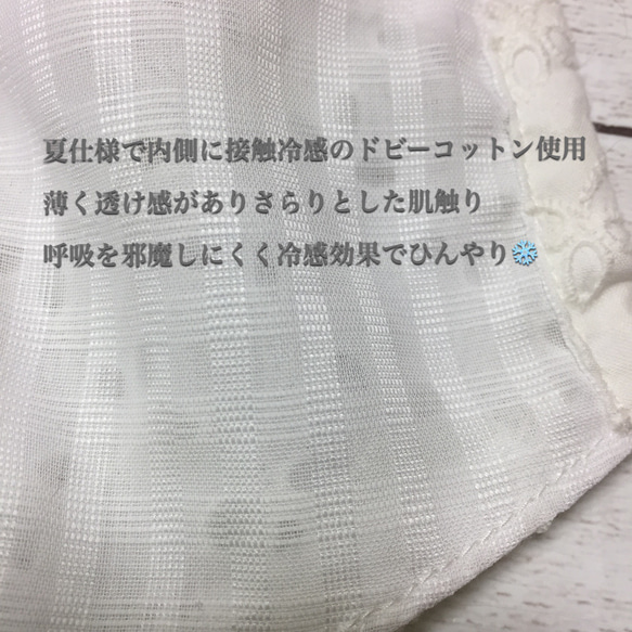 『ひんやり守るマスク』 銀Ag &接触冷感生地使用！ 3〜6才サイズ 2枚目の画像