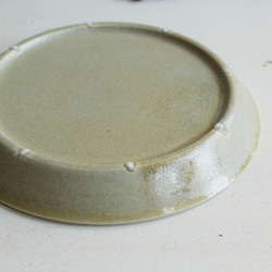 NEW! 台形　プレート皿　マットな黄茶系　梅幸茶色　陶器　ケーキ皿 8枚目の画像