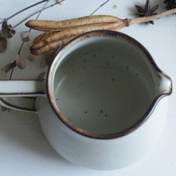 ティーポット サーバー ポット 陶器　やさしい雰囲気の白マット系 4枚目の画像