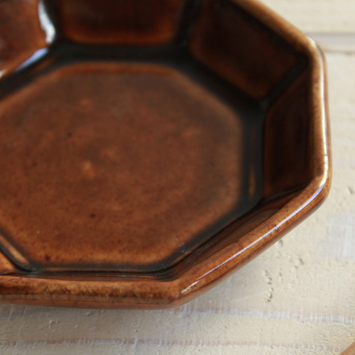 豆皿 八角形 飴茶系 縁起の良い八角形 陶器 薬味皿・豆皿 an 通販