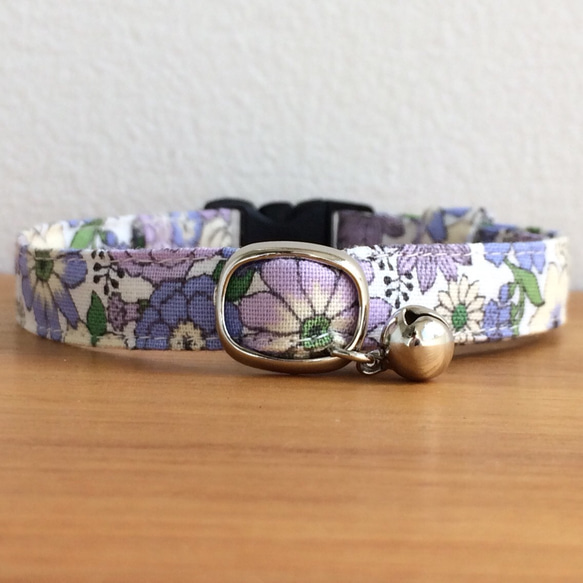 再入荷【 猫の首輪 】lavender flower / 1枚目の画像