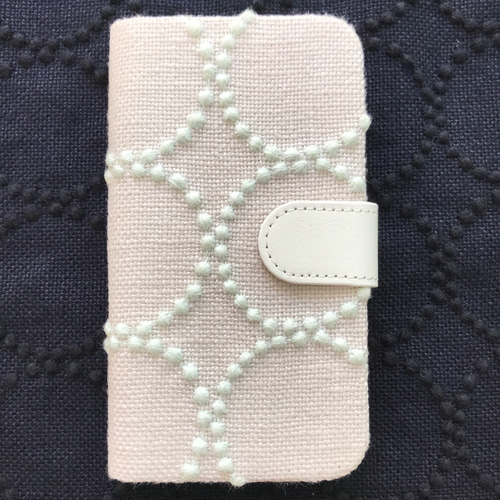 【iphoneSE3】タンバリン グレー 手帳型スマホケース ミナペルホネン 24-7 iPhone他、全機種対応 手帳型ケース ミナペルホネン タンバリン