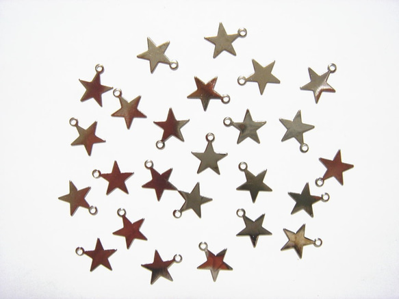 星のプレートパーツ チャーム ステンレス シルバー 10㎜ 50枚入り 2枚目の画像