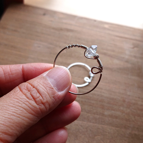 imeru（光）のニンカリ【アイヌの耳飾り・ピアス】ダイヤモンド