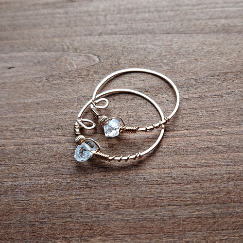 imeru（光）のニンカリ【アイヌの耳飾り・ピアス】ダイヤモンド