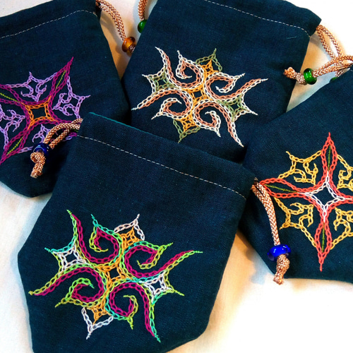 アイヌ模様の刺繍 アイヌ模様の刺繍