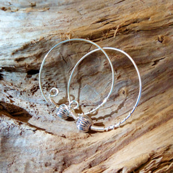 銀のしずくのニンカリ（アイヌの耳飾り・ピアス）B‐type 4枚目の画像