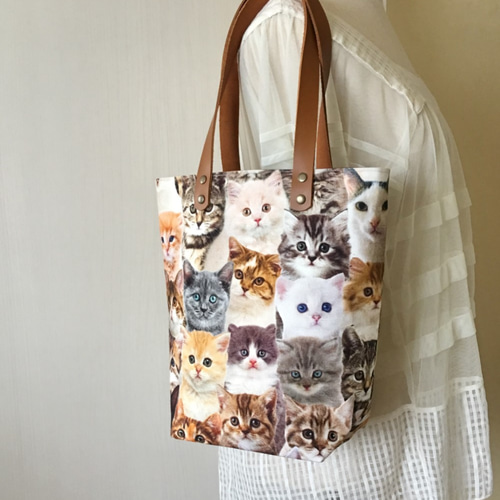 リアル猫柄のトートバッグ トートバッグ sayansayan 通販 4493554