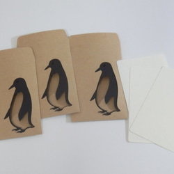 抜き絵封筒（ポチ袋）　「ペンギンさん」 2枚目の画像