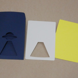 抜き絵封筒（ぽち袋）　UFO（3枚セット） 2枚目の画像